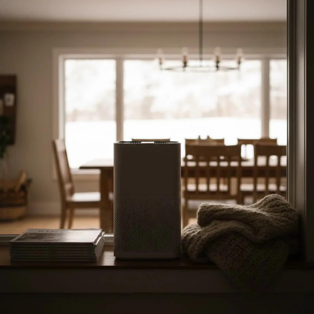 Levoit Core 300 air purifier in a modern living room
