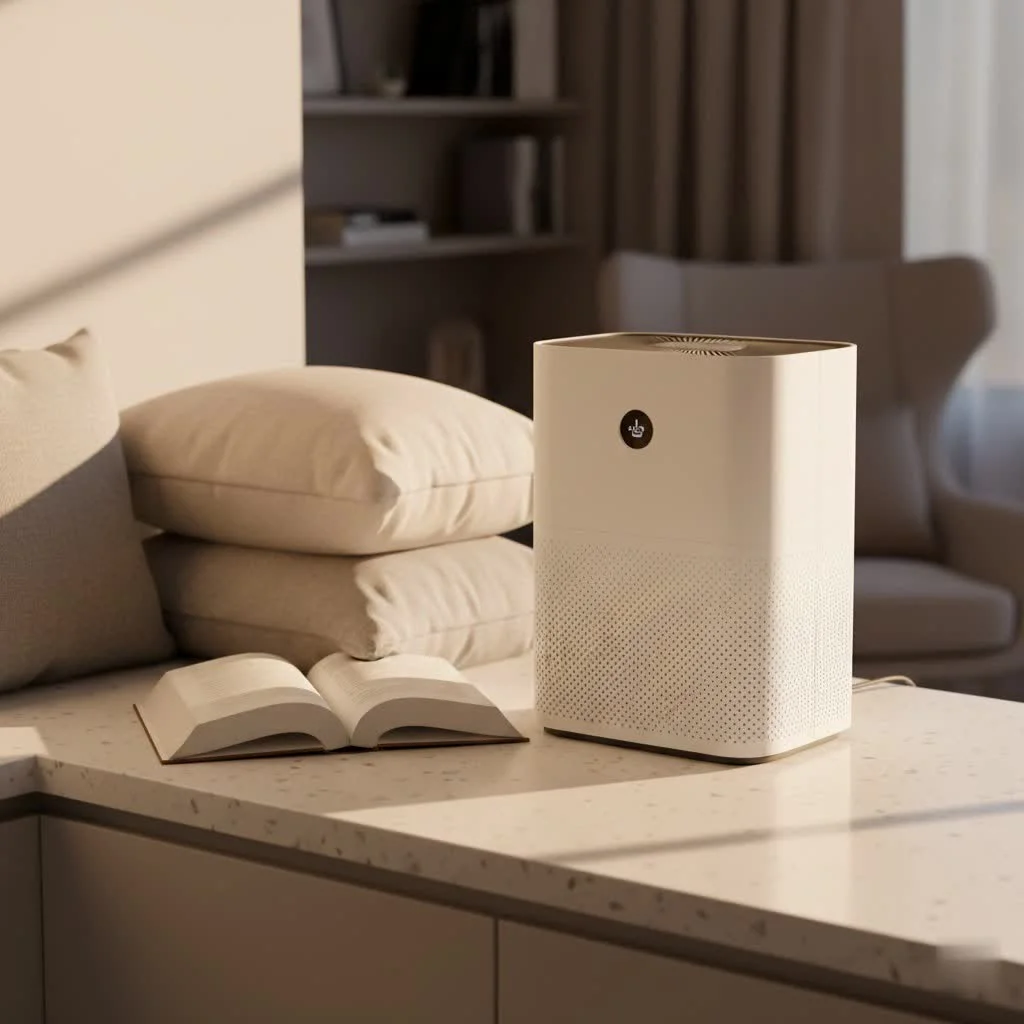 Pet air purifier filtering pet dander and allergens
