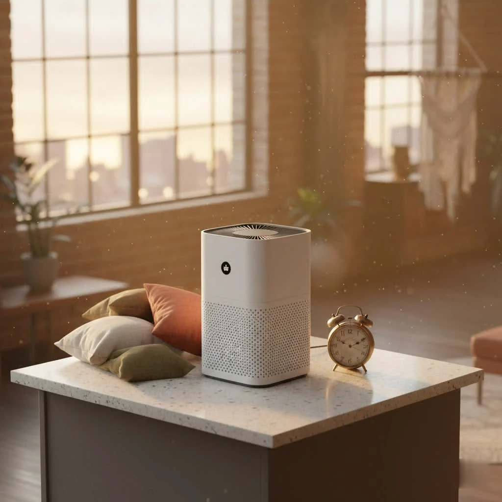 Air purifier effectively removing smoke from a room